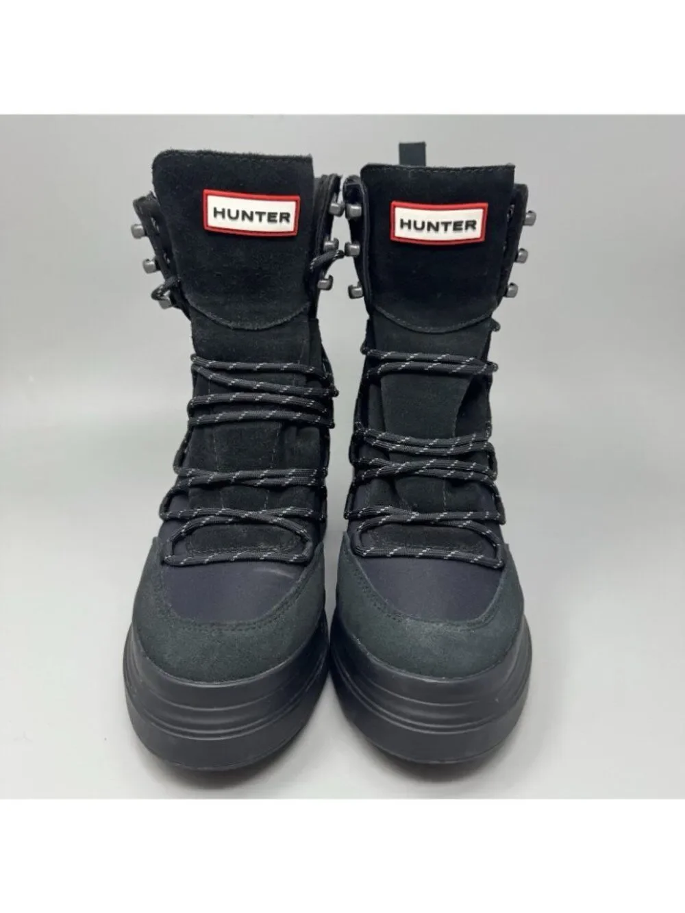 Hunter Discoverer Women’s Size 6 Black Heeled Ankle Boots